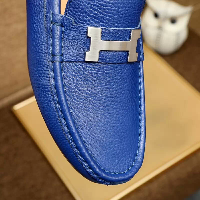 hermes cuir chaussures pour homme s_12316514